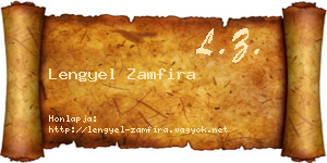 Lengyel Zamfira névjegykártya